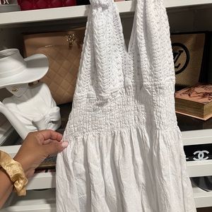 BrNd new beach white dress xl but runs small fit m/l